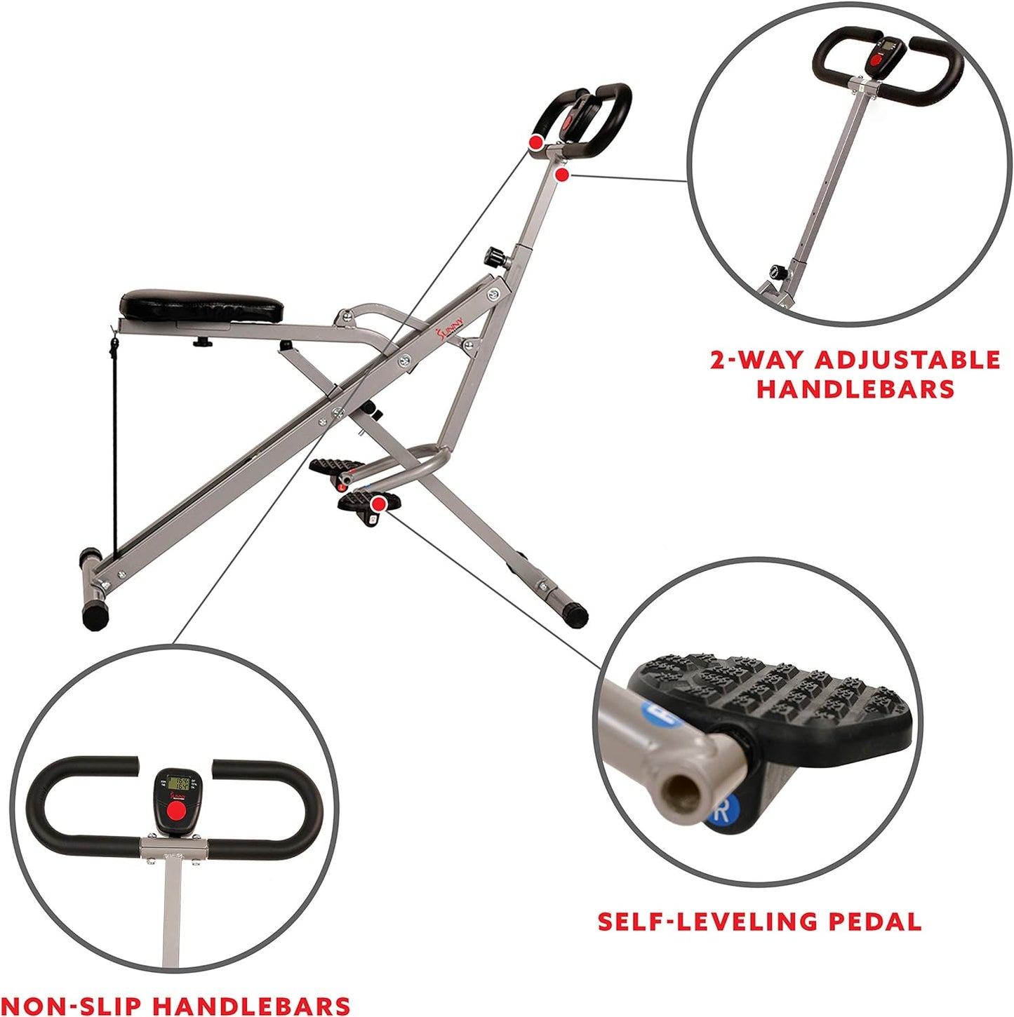 Transform Your Home Workouts with the Row-N-Ride Squat Assist Trainer - Adjustable Resistance & Foldable Design for Total Body Toning in Stylish Colors!