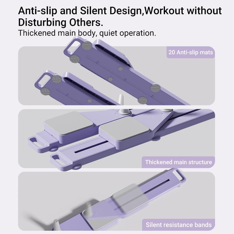 UMAY Ultimate Multi-Functional Split-Style Detachable Pilates Abdominal Board,Split Abs Slide Roller Board, Simulated Skiing, Abdominal, Leg and Core Strength Training Equipment, Home Pilates Reformer with Knee Mat for Home Gym Core & Ab Strength Training