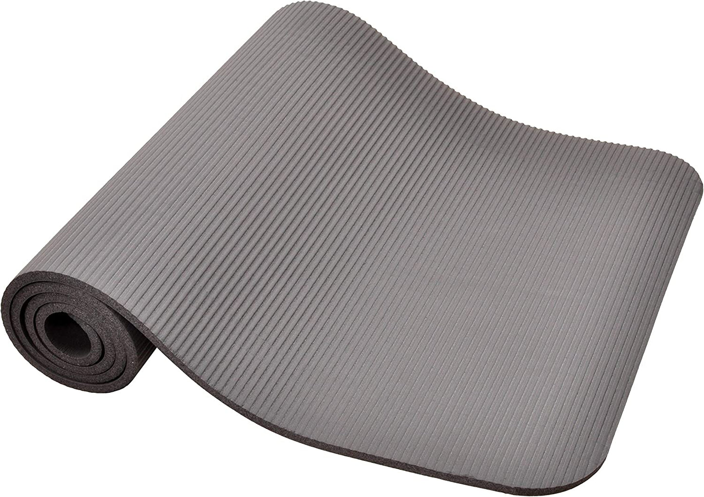 All Purpose 1/2-Inch Extra Thick High Density Anti-Tear Exercise Yoga Mat and Knee Pad with Carrying Strap, Multiple Colors