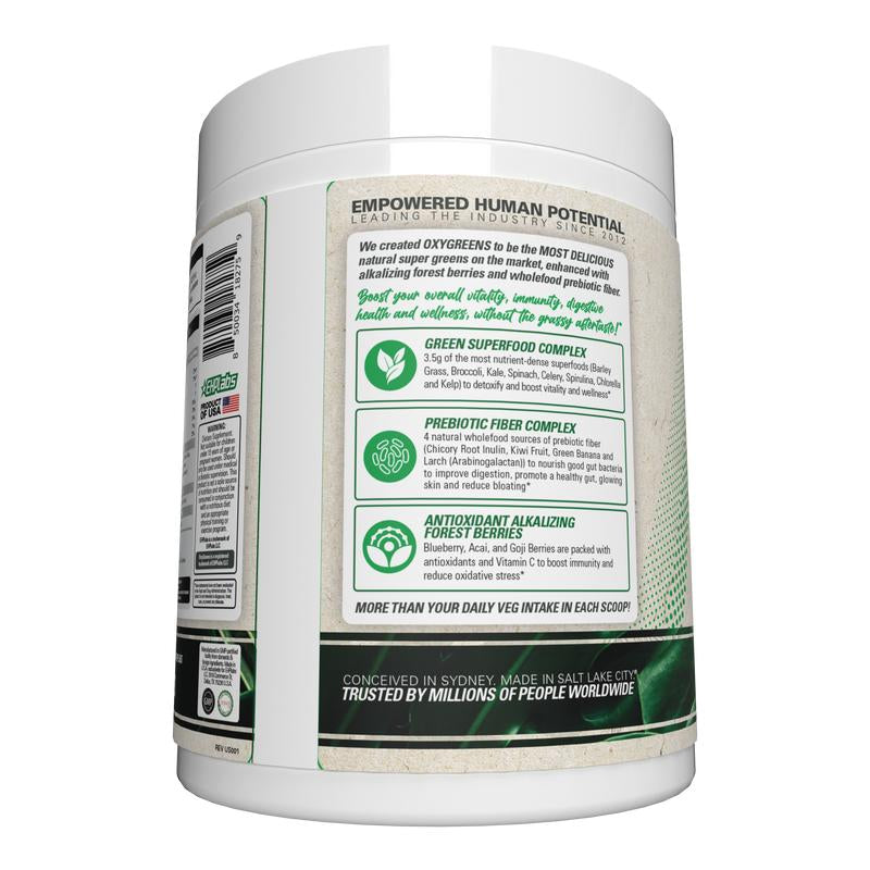 Ehplabs Oxygreens Daily Super Greens Powder - 30 Servings of Organic Fiber & Spirulina for Gut Cleanse, Detox, and Enhanced Digestion