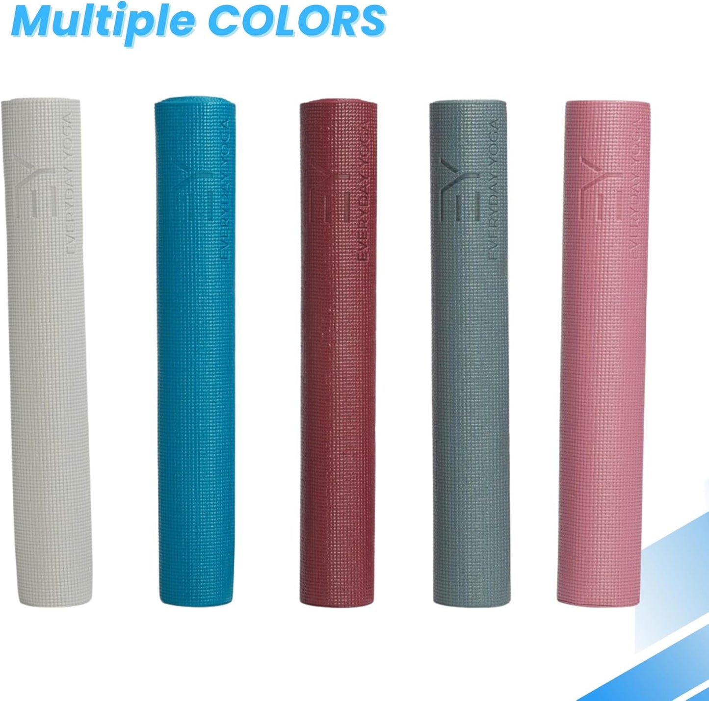 Deluxe Mat - 72"L X 24"W Non Slip Exercise Mat, Anti-Tear, 3-5Mm Thickness for Yoga, Pilates & Floor Workouts