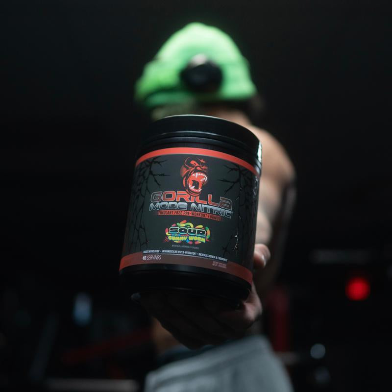 Gorilla Mode Nitric - Unleash Your Potential with Stimulant-Free Pre-Workout for Maximum Performance (20/40 Servings)