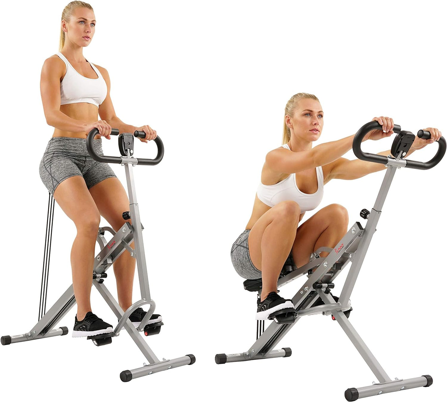 Transform Your Home Workouts with the Row-N-Ride Squat Assist Trainer - Adjustable Resistance & Foldable Design for Total Body Toning in Stylish Colors!