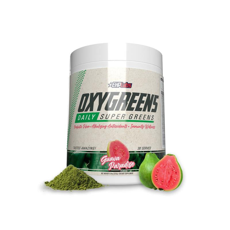 Ehplabs Oxygreens Daily Super Greens Powder - 30 Servings of Organic Fiber & Spirulina for Gut Cleanse, Detox, and Enhanced Digestion