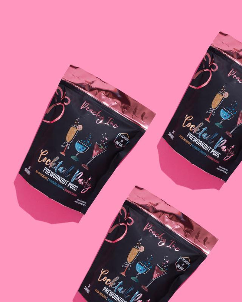 Peachy Nutrition Cocktail Party Pre-Workout Pods - Energize Your Workout!