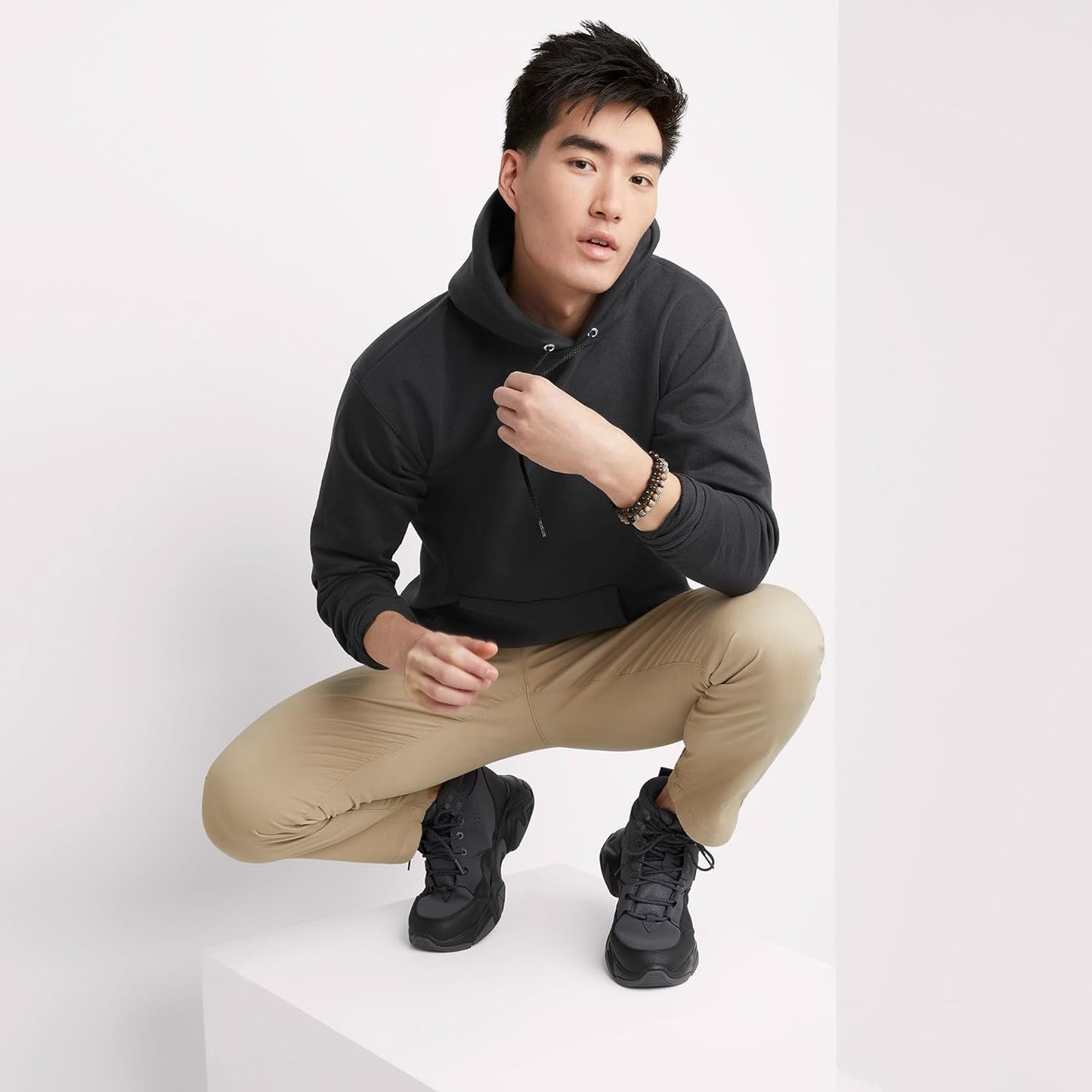 Sustainable Comfort: Men's EcoSmart Fleece Hoodie Sweatshirt