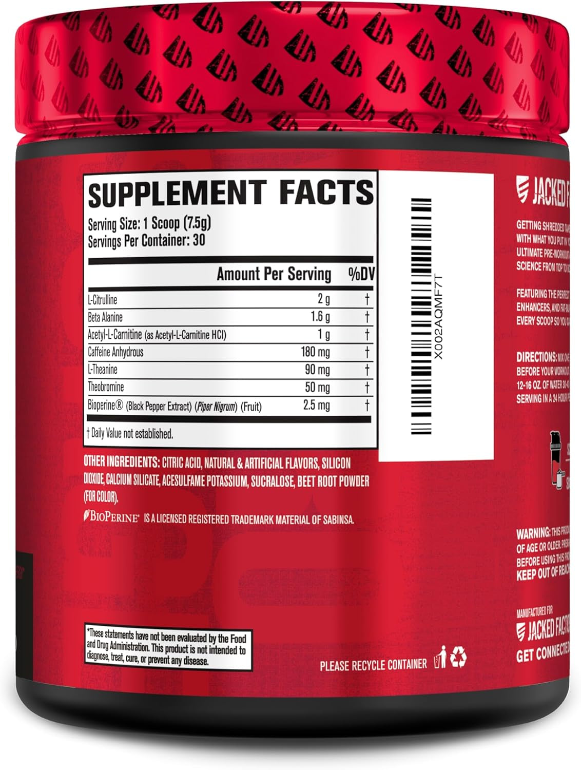 NITROSURGE Shred Pre-Workout - Unleash Energy, Strength & Focus with Intense Pumps - 30 Servings of Delicious Fruit Punch!