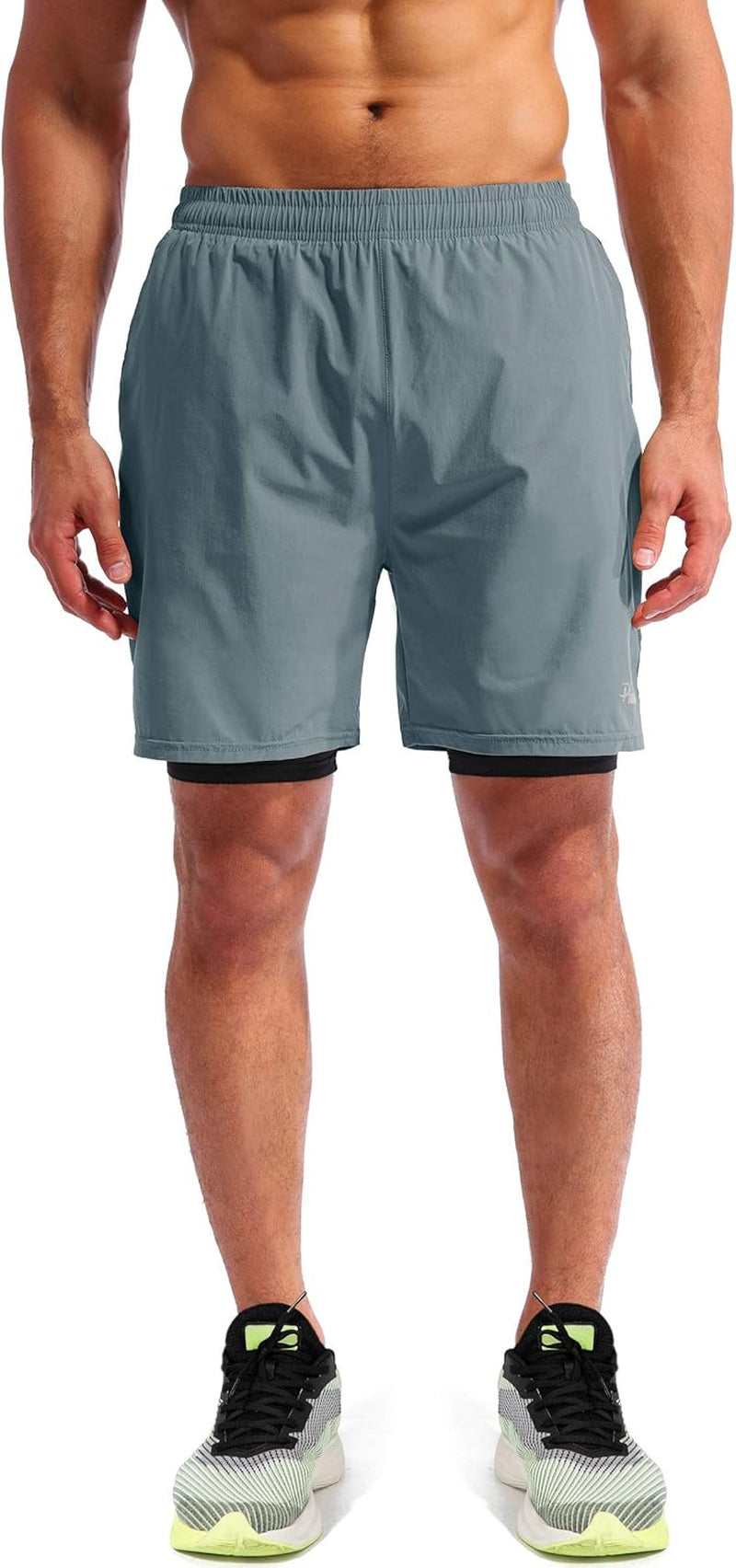 Men's 2-in-1 Quick-Dry Running Shorts with Phone Pockets - 5"/7" Athletic Workout Gear