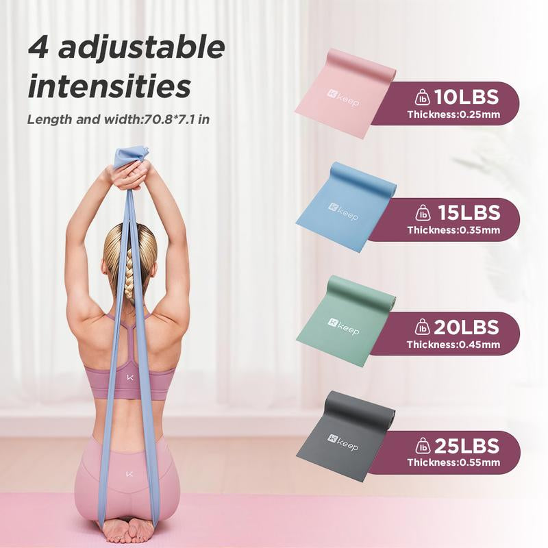KEEP Fitness Resistance Band, Professional Resistance Bands, Elastic Band, Work Out Bands, Stretch Bands for Working Out Women or Men, Exercise Bands Set for Physical Therapy, Yoga, Pilates