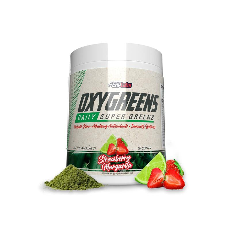 Ehplabs Oxygreens Daily Super Greens Powder - 30 Servings of Organic Fiber & Spirulina for Gut Cleanse, Detox, and Enhanced Digestion
