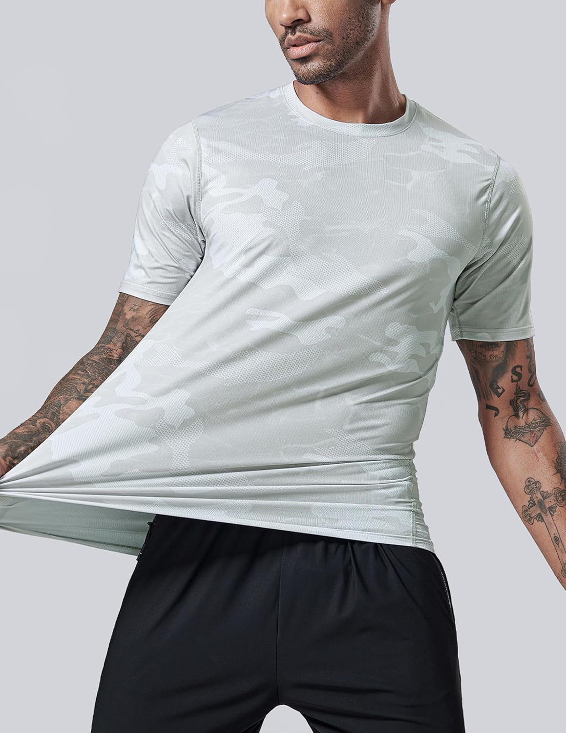 Men's 5-Pack Quick-Dry Athletic Crew Neck T-Shirts - Perfect for Running and Gym Workouts