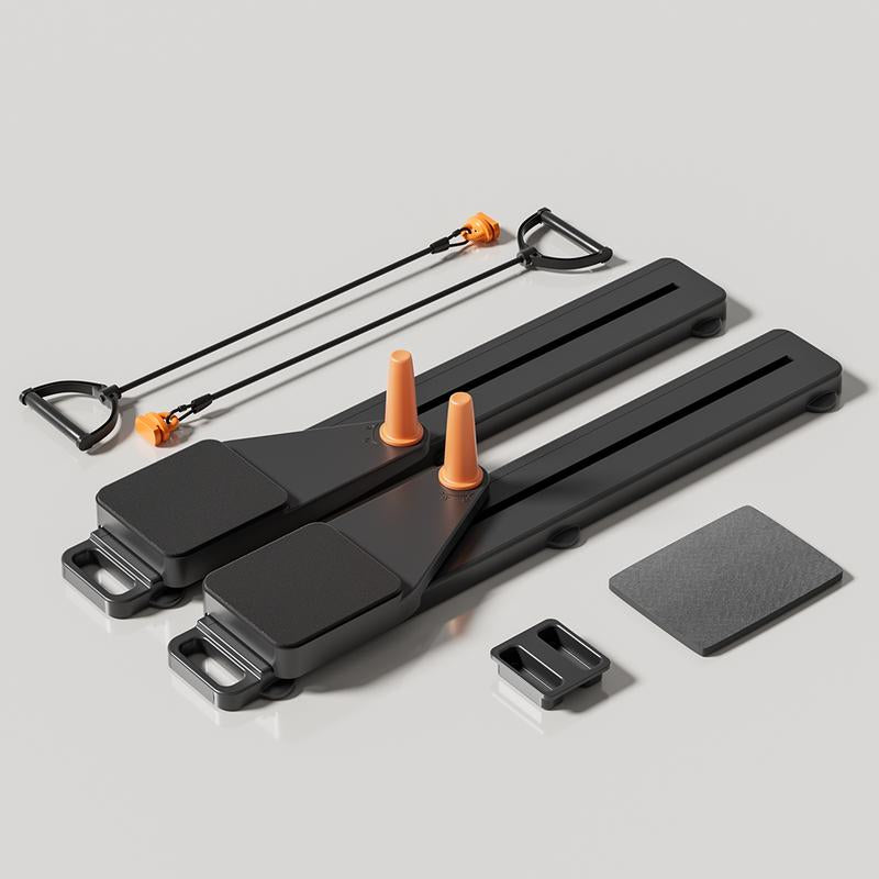 UMAY Ultimate Multi-Functional Split-Style Detachable Pilates Abdominal Board,Split Abs Slide Roller Board, Simulated Skiing, Abdominal, Leg and Core Strength Training Equipment, Home Pilates Reformer with Knee Mat for Home Gym Core & Ab Strength Training