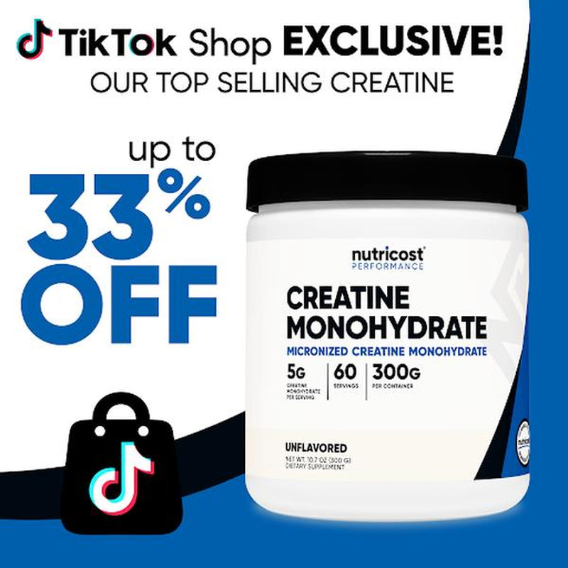 Nutricost Micronized Creatine Monohydrate Powder - Enhance Your Performance and Recovery!