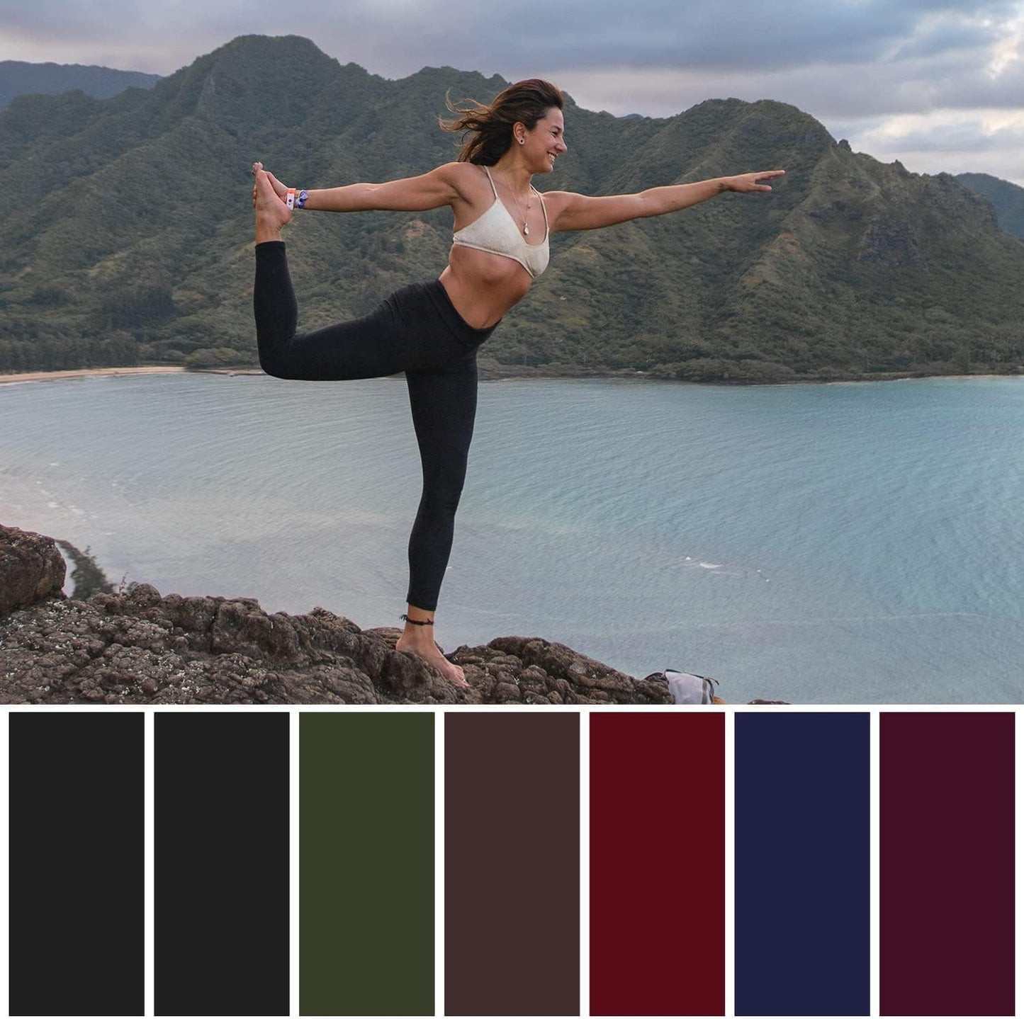 Women's 7-Pack High-Waisted Yoga Leggings with Pockets - Available in Full Length and Capri Styles in Black