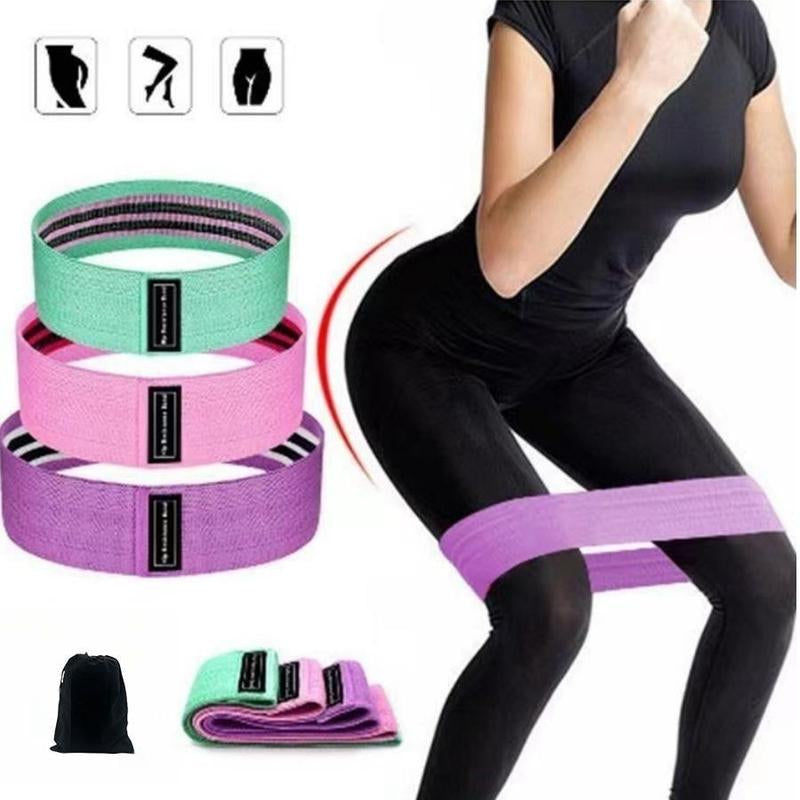 Summer Sports Exercise Resistance Loop Band Set, 3 Counts Elastic Squat Resistance Band, Yoga Stretch Strap, Gym Exercise Equipment for Home Workout, Gym Accessories, Exercise Equipment, Calisthenics Tools, Fitness Equipment, Workout Straps