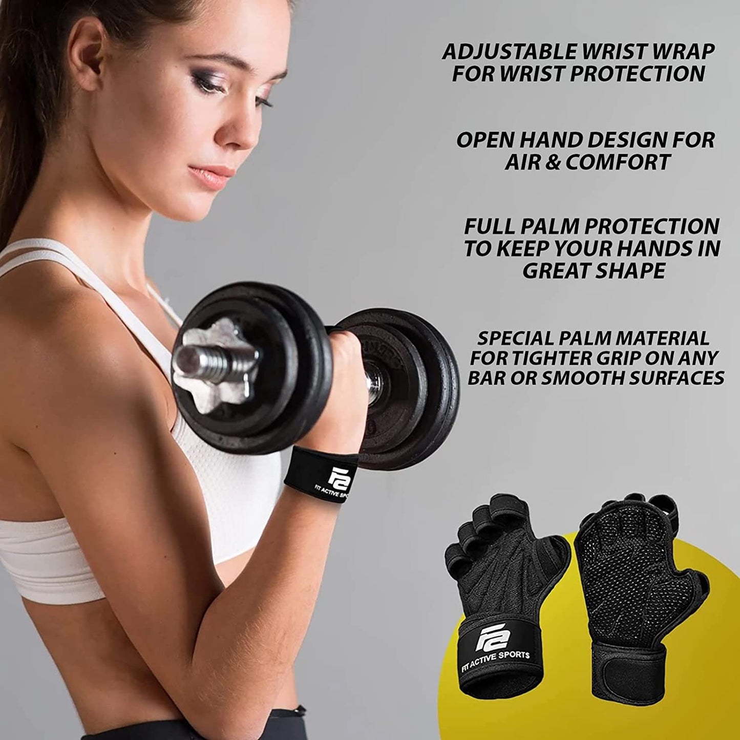 Elevate Your Workout: Ventilated Weight Lifting Gloves with Wrist Wraps for Ultimate Support in Gym Fitness & Cross Training!