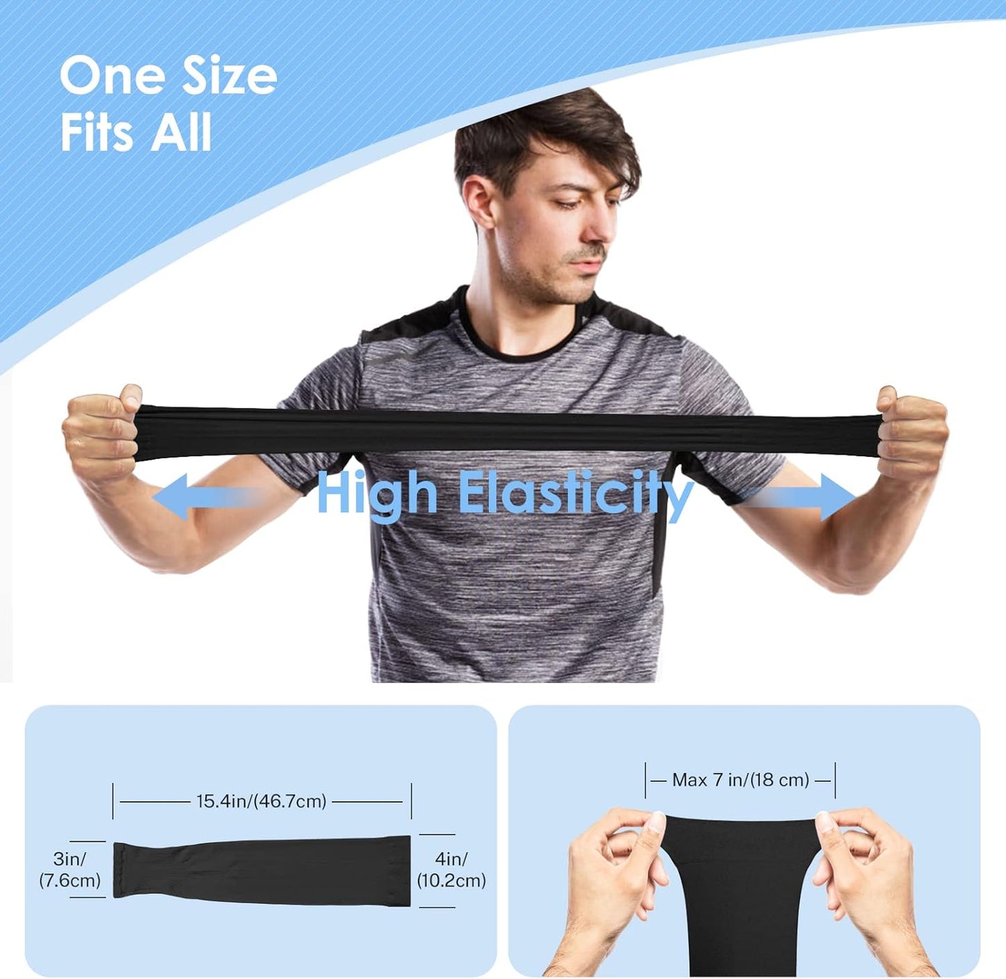 Ultimate UV Sun Protection Arm Sleeves for Men & Women - UPF 50 Sport Sleeves with Laundry Bag - Available in 2, 4, or 6 Pairs!