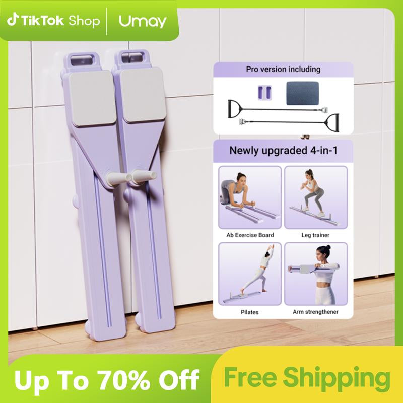UMAY Ultimate Multi-Functional Split-Style Detachable Pilates Abdominal Board,Split Abs Slide Roller Board, Simulated Skiing, Abdominal, Leg and Core Strength Training Equipment, Home Pilates Reformer with Knee Mat for Home Gym Core & Ab Strength Training
