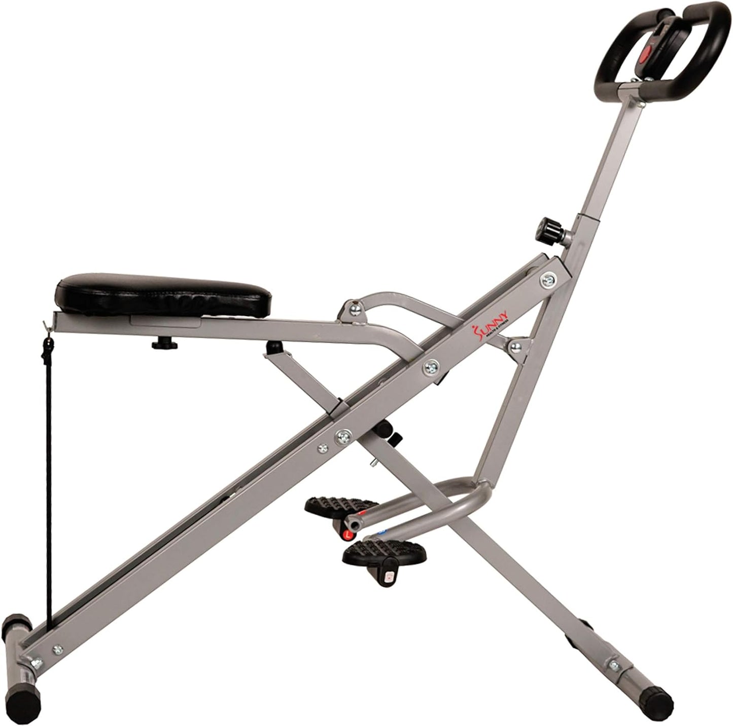 Transform Your Home Workouts with the Row-N-Ride Squat Assist Trainer - Adjustable Resistance & Foldable Design for Total Body Toning in Stylish Colors!