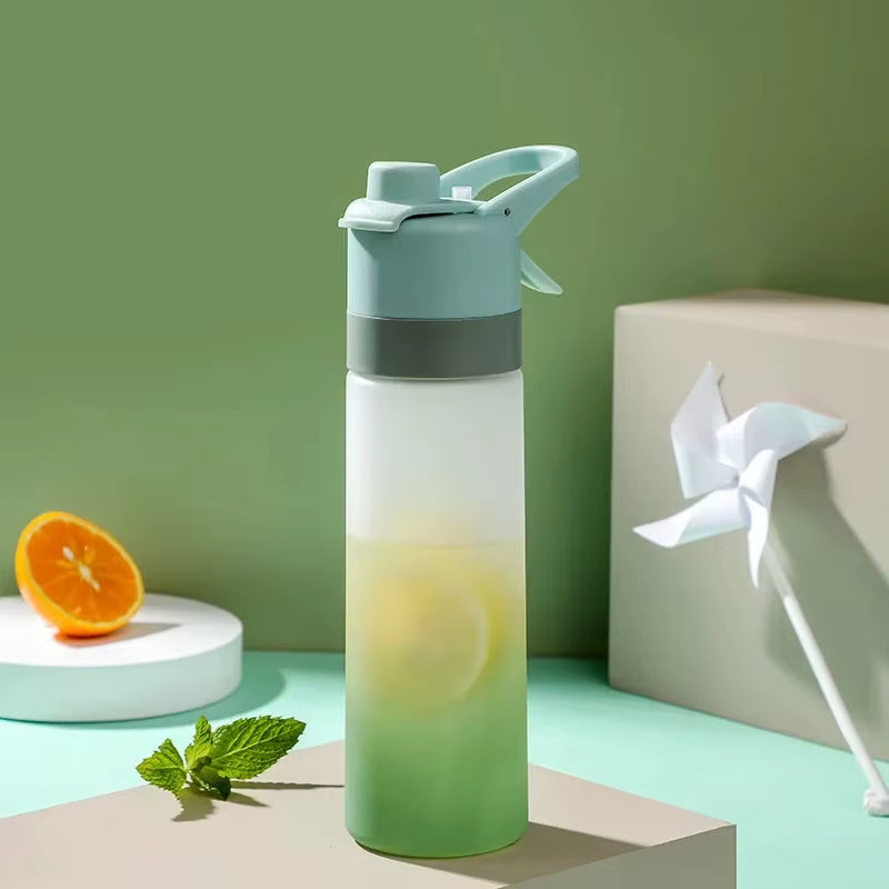 650ml Portable Spray Water Bottle for Outdoor Activities and Fitness