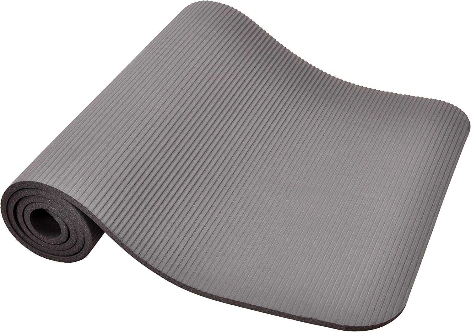 All Purpose 1/2-Inch Extra Thick High Density Anti-Tear Exercise Yoga Mat and Knee Pad with Carrying Strap, Multiple Colors