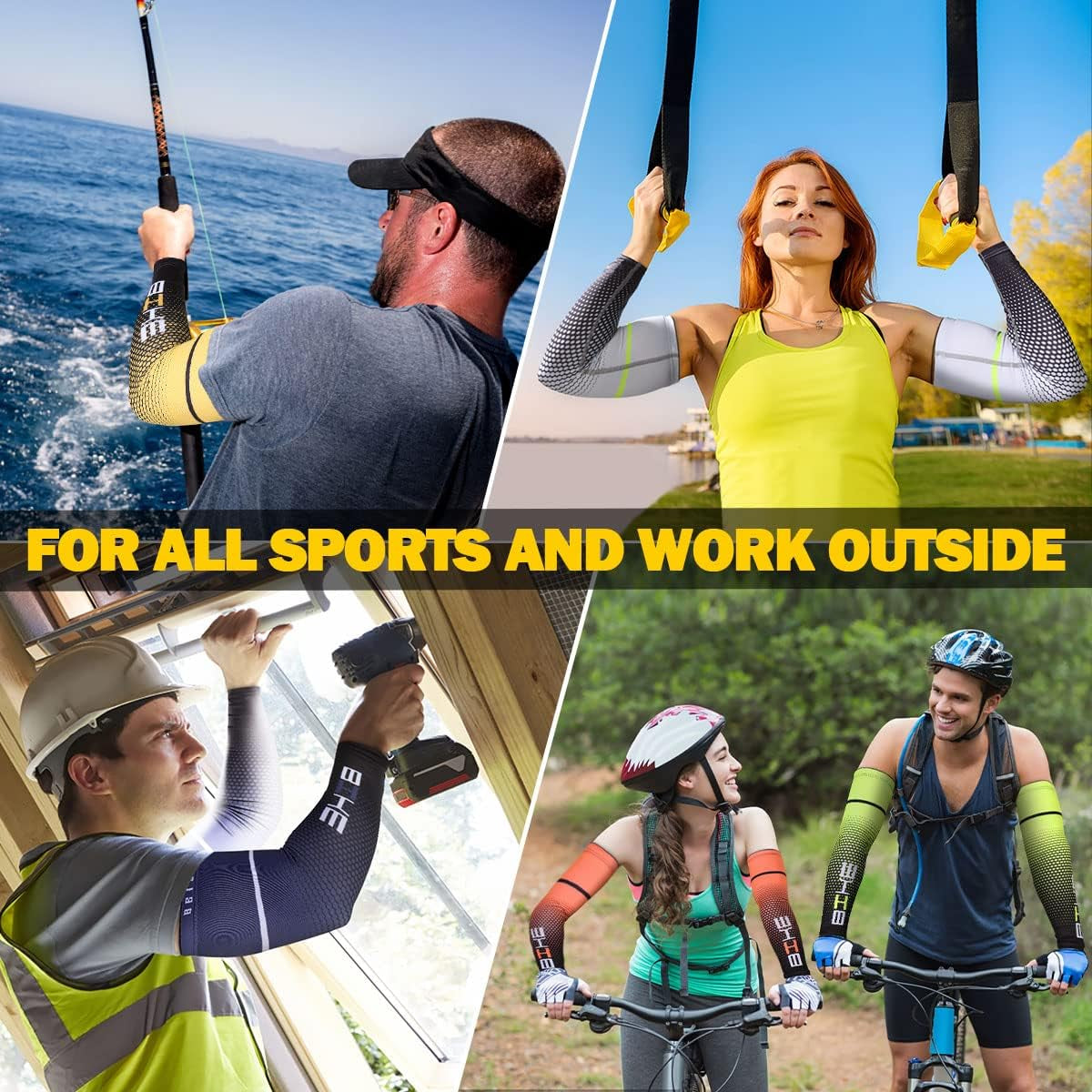 Cooling UV Protection Arm Sleeves for Men & Women - Perfect for Cycling and Outdoor Activities