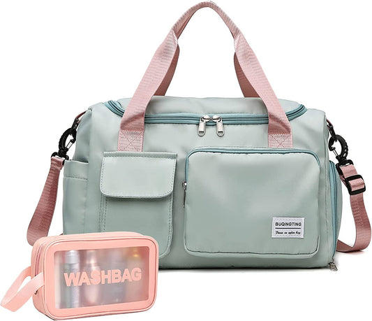Stylish Women's Travel Duffle Bag - Versatile Gym Bag with Shoe Compartment for Weekend Adventures