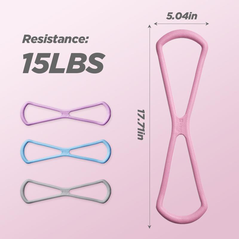 [Outdoorfun] KEEP Resistance Bands, Figure 8 Exercise Bands for Women Men, 8 Shaped Resistance Bands for Arms, Chest Expander, Yoga Gym Fitness TPE Material Home Workout Equipment Workout Straps