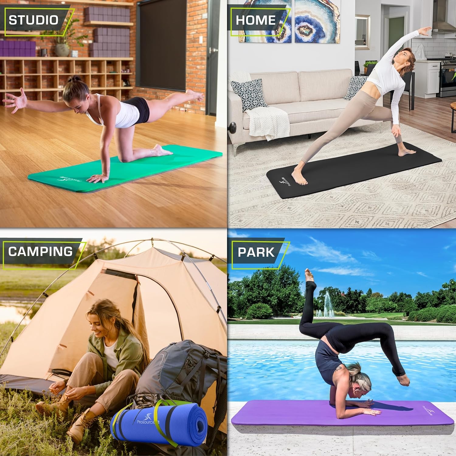 Extra Thick Yoga and Pilates Mat ½” (13Mm), 71-Inch Long High Density Exercise Mat with Comfort Foam and Carrying Strap