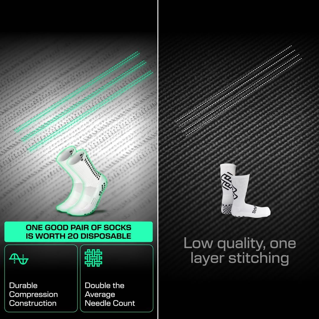Lux Dual Grip Soccer Socks - Unmatched Comfort and Performance for All Players!