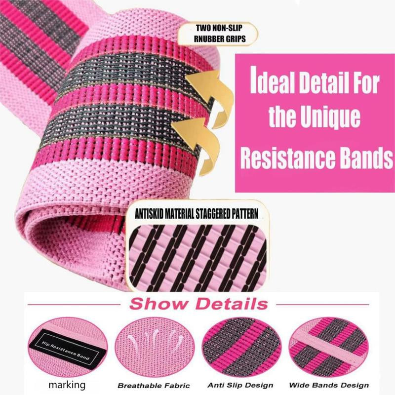 Summer Sports Exercise Resistance Loop Band Set, 3 Counts Elastic Squat Resistance Band, Yoga Stretch Strap, Gym Exercise Equipment for Home Workout, Gym Accessories, Exercise Equipment, Calisthenics Tools, Fitness Equipment, Workout Straps