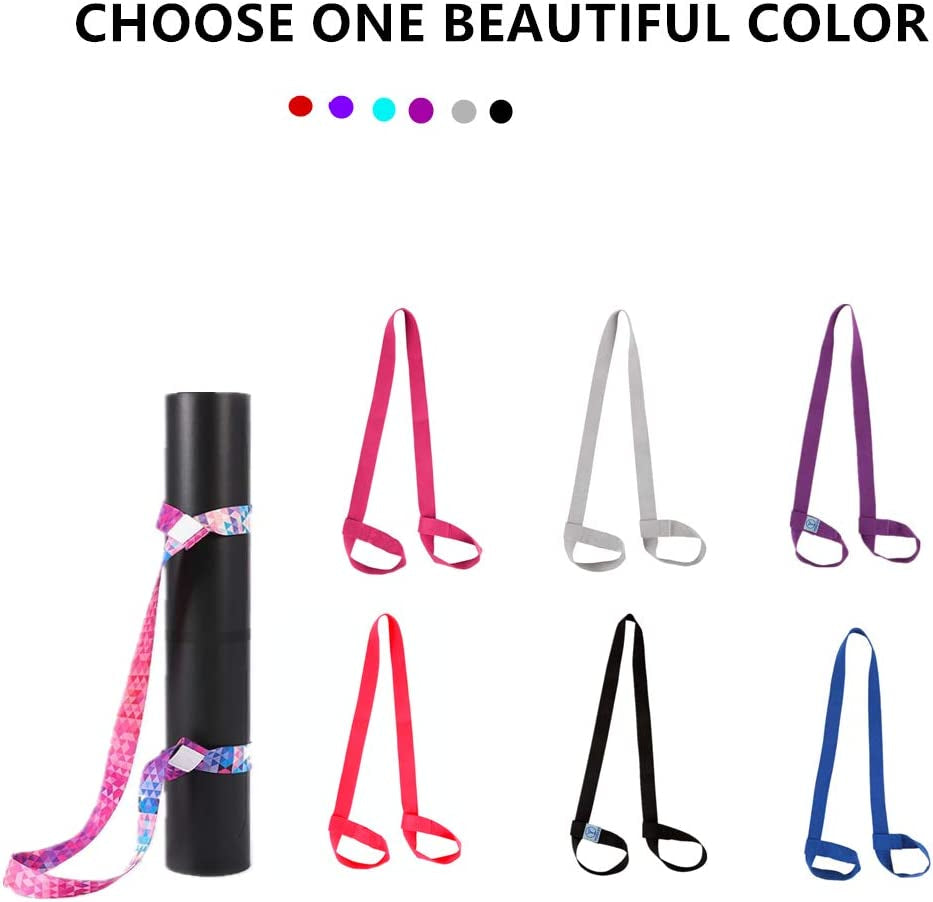 Yoga Mat Carrier Strap, Adjustable Thick Straps Sling for Carrying Large Mats, Stretching Band