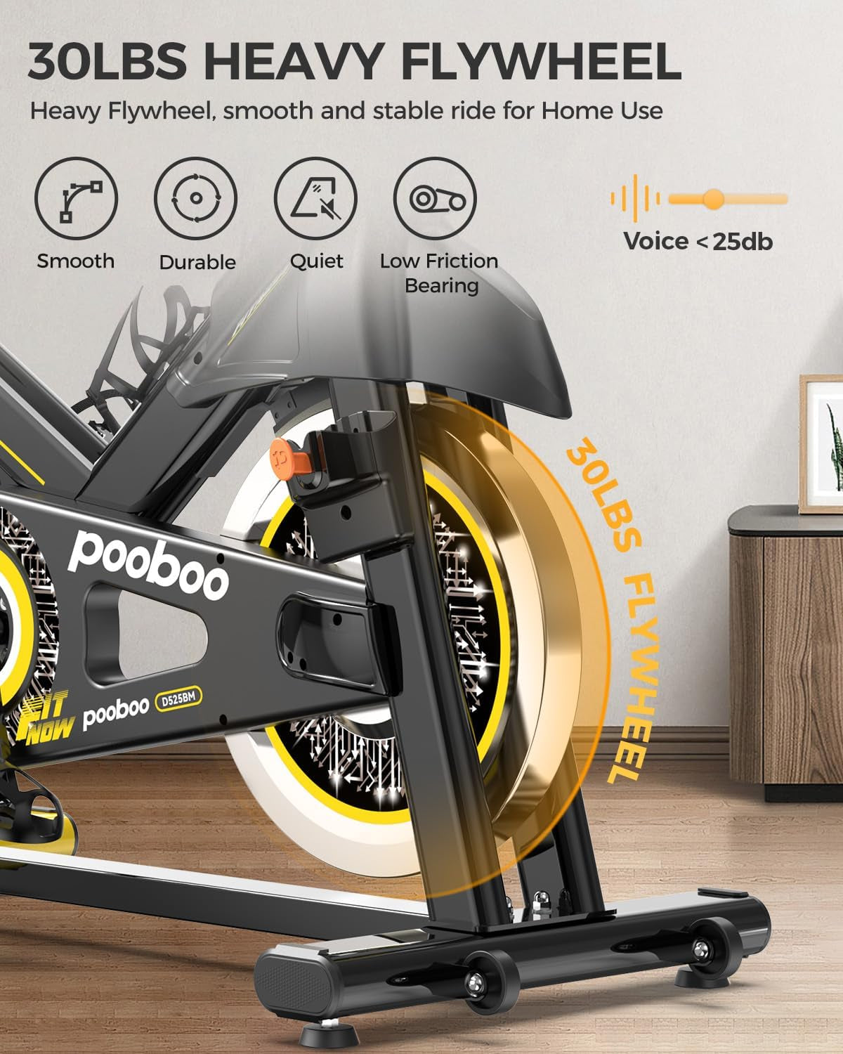 Adjustable Magnetic Resistance Indoor Cycling Bike with Silent Belt Drive and Enhanced Comfort Seat, 350 lbs Weight Capacity for Home Cardiovascular Fitness