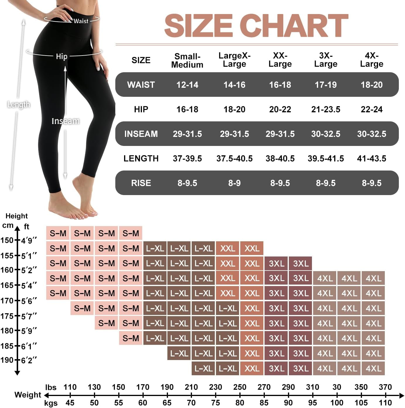 High Waisted Tummy Control Yoga Pants for Women - Set of 4 Butt Lift, Opaque Workout and Running Leggings