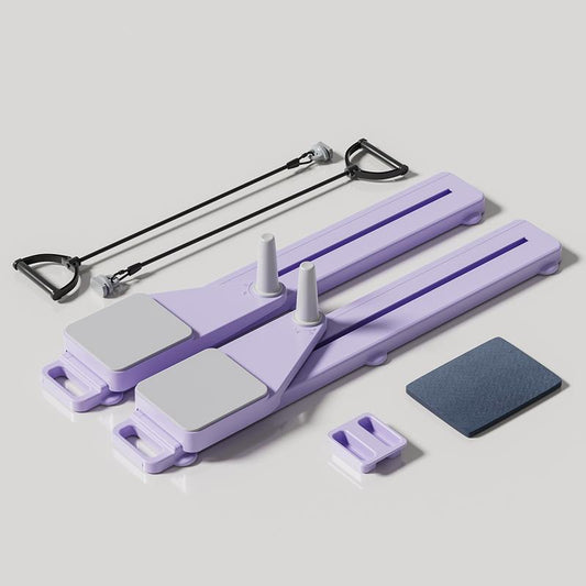 UMAY Ultimate Multi-Functional Split-Style Detachable Pilates Abdominal Board,Split Abs Slide Roller Board, Simulated Skiing, Abdominal, Leg and Core Strength Training Equipment, Home Pilates Reformer with Knee Mat for Home Gym Core & Ab Strength Training