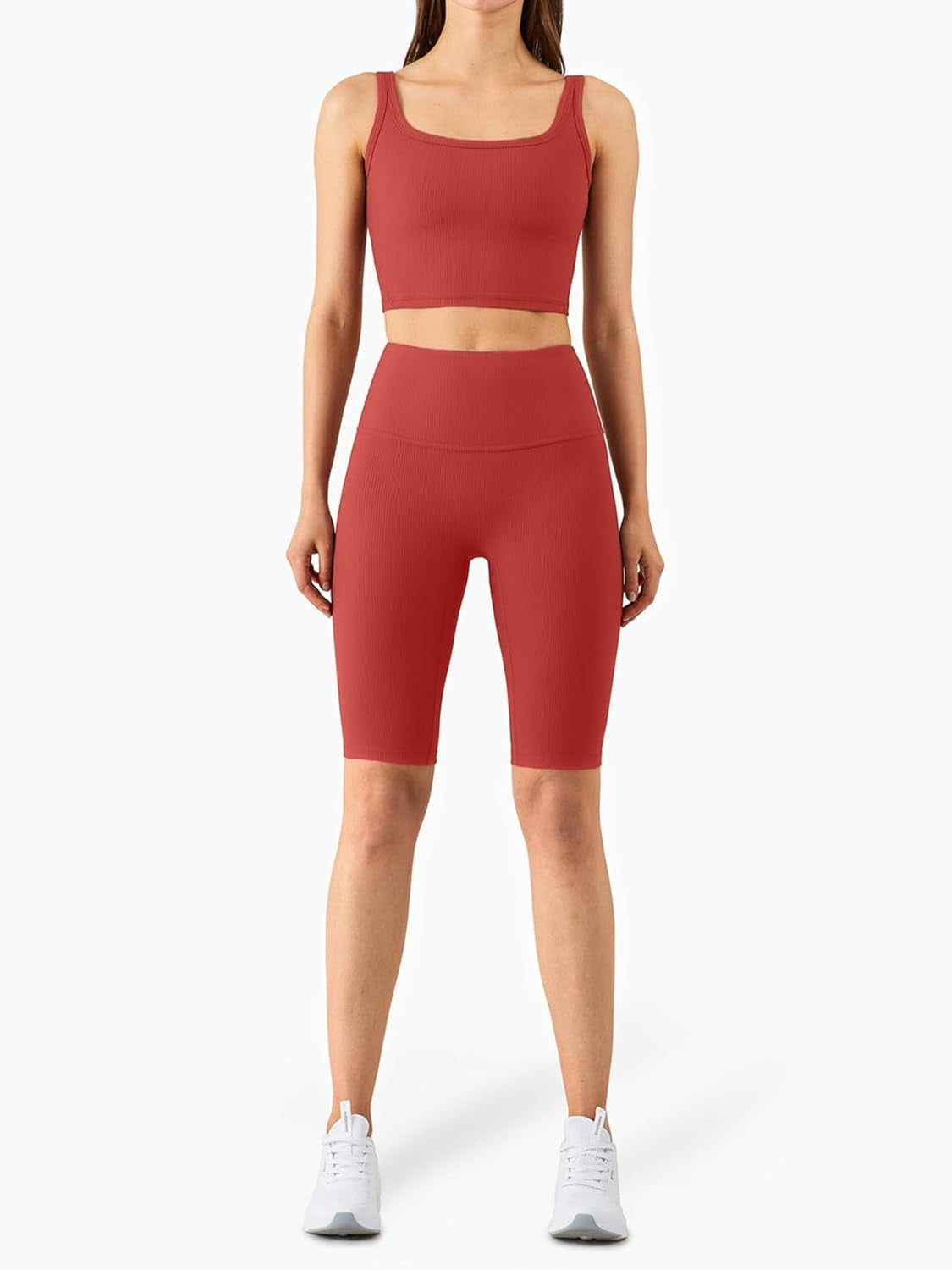 Seamless Longline Sports Bra for Women - Ribbed Crop Top Workout Tank for Ultimate Comfort and Style