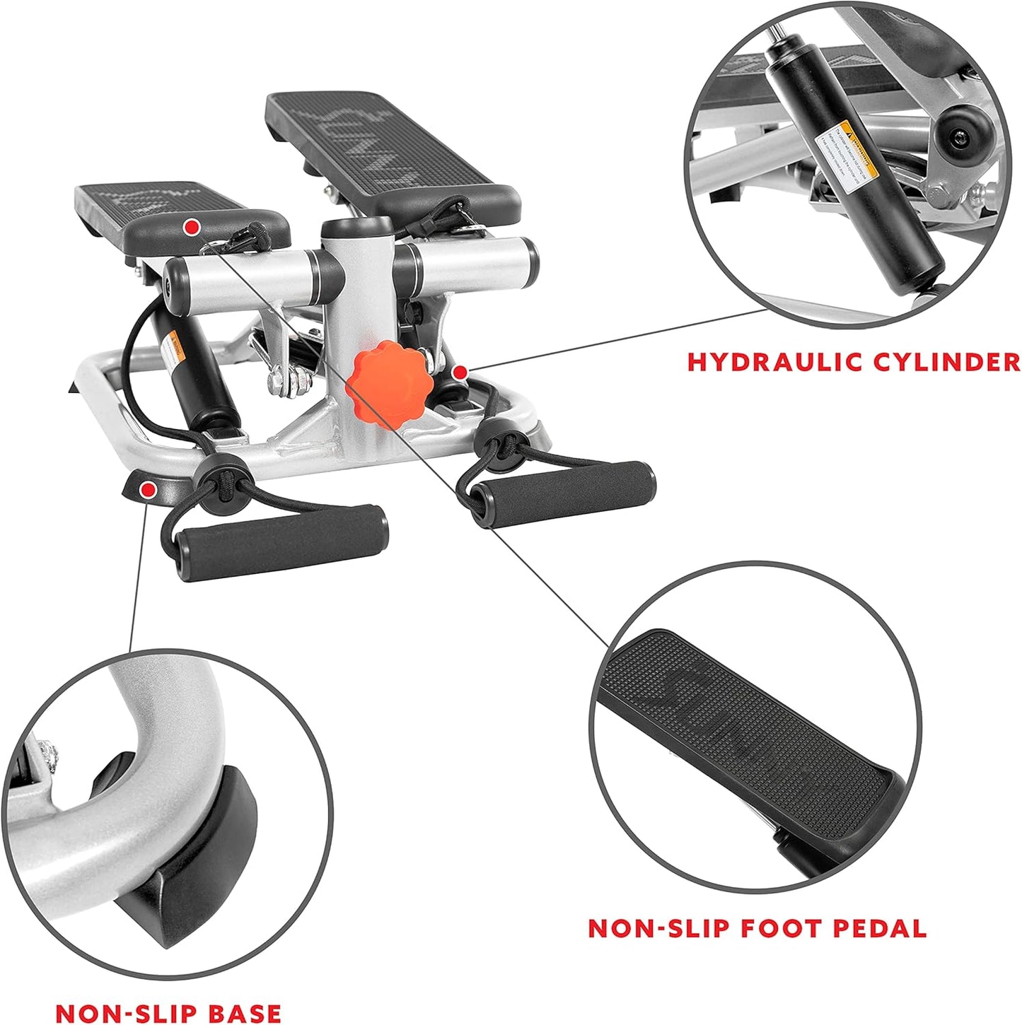 Elevate Your Home Workout: Mini Steppers with Full Body Cardio, Sunnyfit App Integration & Resistance Band