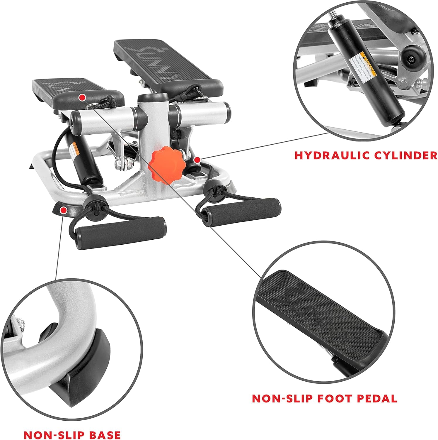 Elevate Your Home Workout: Mini Steppers with Full Body Cardio, Sunnyfit App Integration & Resistance Band