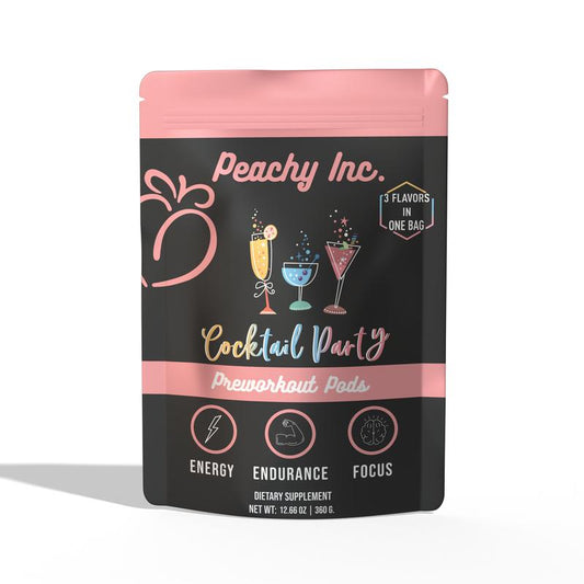 Peachy Nutrition Cocktail Party Pre-Workout Pods - Energize Your Workout!