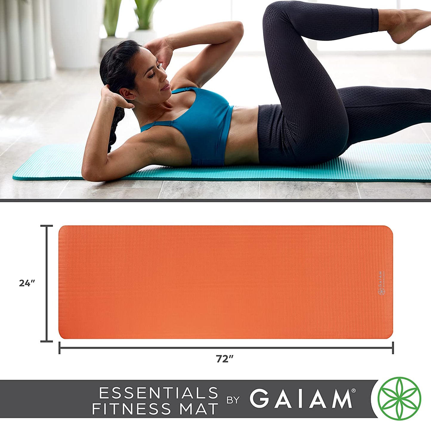 Premium Thick Yoga Mat with Convenient Carrier Strap - 72"L x 24"W x 2/5" Thick for Ultimate Comfort and Support