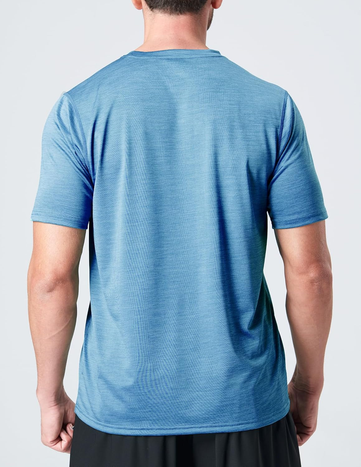 Men's 5-Pack Quick-Dry Athletic Crew Neck T-Shirts for Running and Gym Workouts