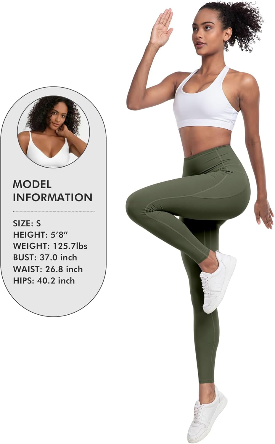 High-Waisted Women's Tummy Control Leggings with Pockets - Set of 6 Soft Yoga Pants