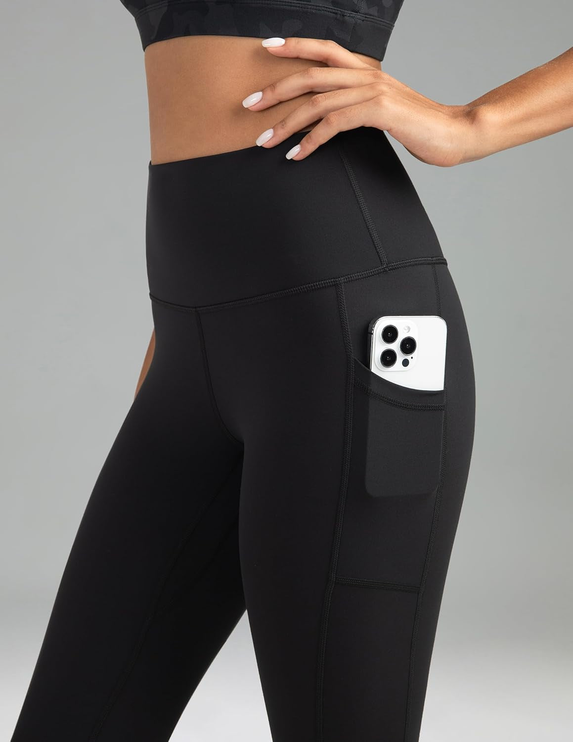 High-Waisted 7/8 Length Women's Yoga Pants with Pockets