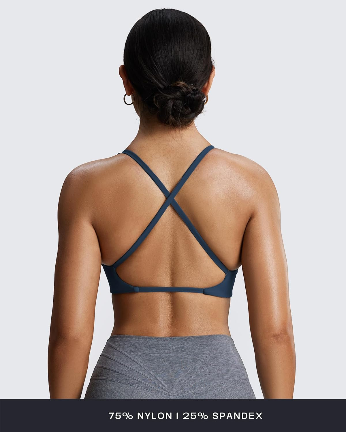 Sienna Women's Backless Padded Yoga Crop Top - Perfect for Low Impact Fitness