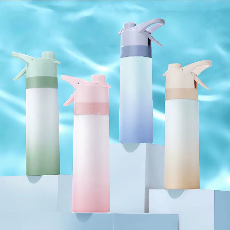 650ml Portable Spray Water Bottle for Outdoor Activities and Fitness