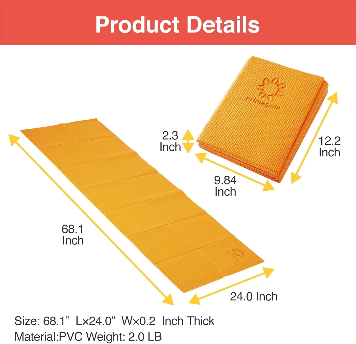 Folding Yoga Travel Pilates Mat Foldable Easy to Carry to Class Beach Park Tear-Resistant Travel Picnics 4Mm Thick 9 Colors