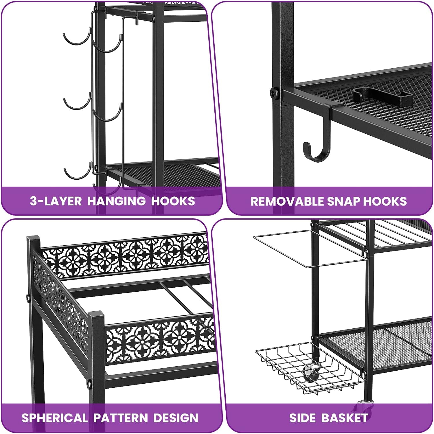 Yoga Mat and Equipment Storage Rack for Home Gym - Durable Metal Organizer for Yoga Mats, Foam Rollers, and Fitness Accessories