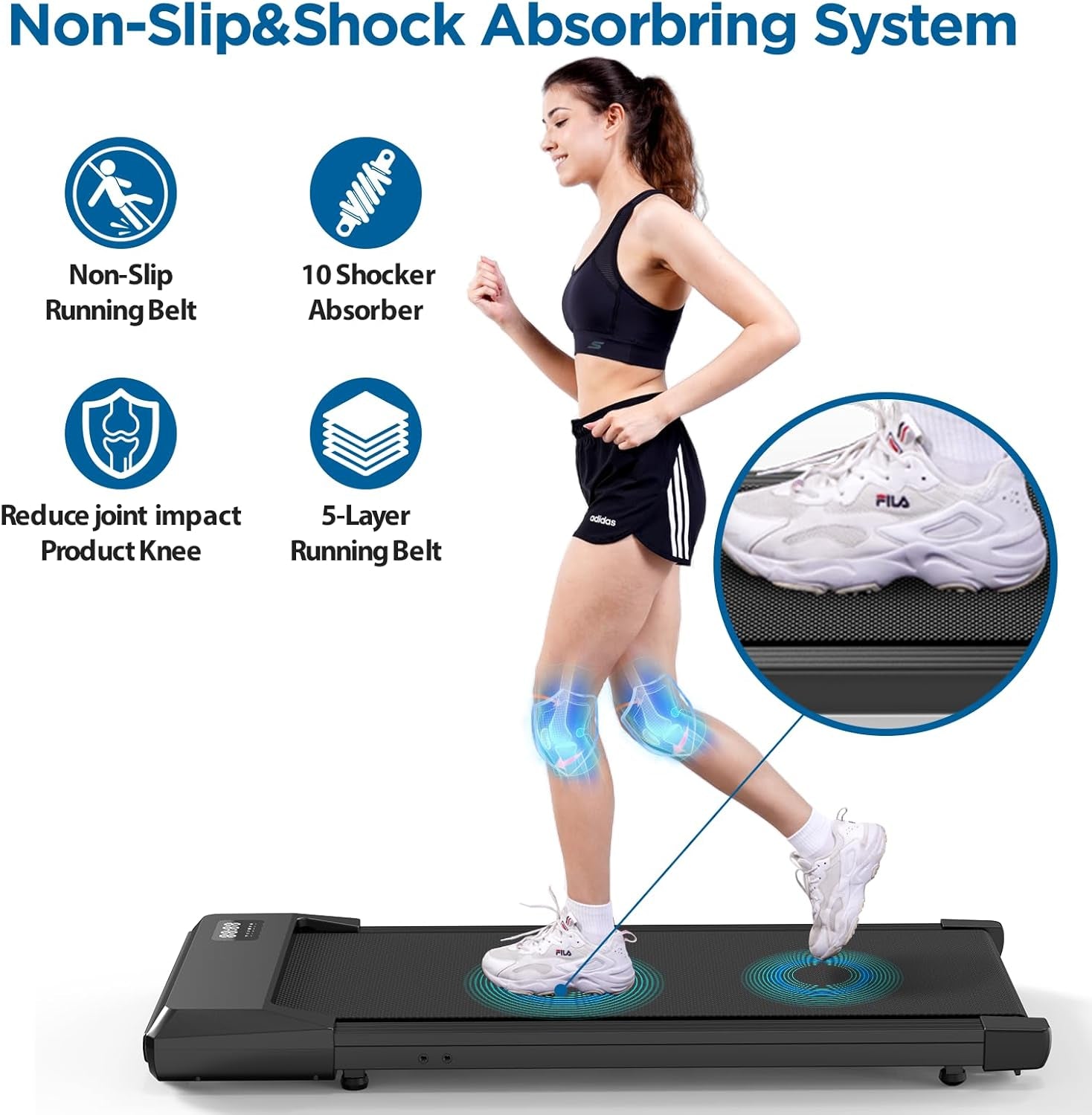 3-in-1 Under Desk Treadmill with Remote Control and LED Display, 2.5 HP Quiet Walking and Jogging Machine for Home and Office, 250 lbs Capacity