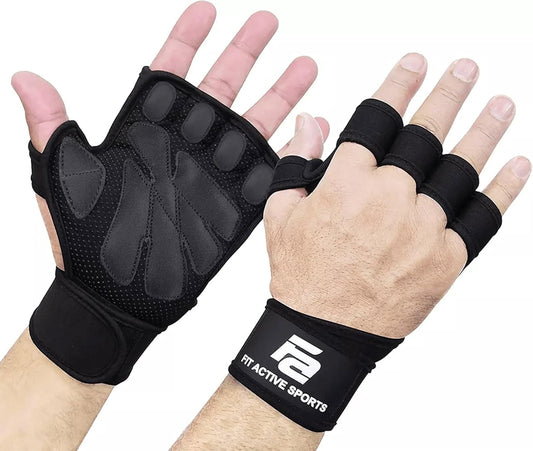 Elevate Your Workout: Ventilated Weight Lifting Gloves with Wrist Wraps for Ultimate Support in Gym Fitness & Cross Training!
