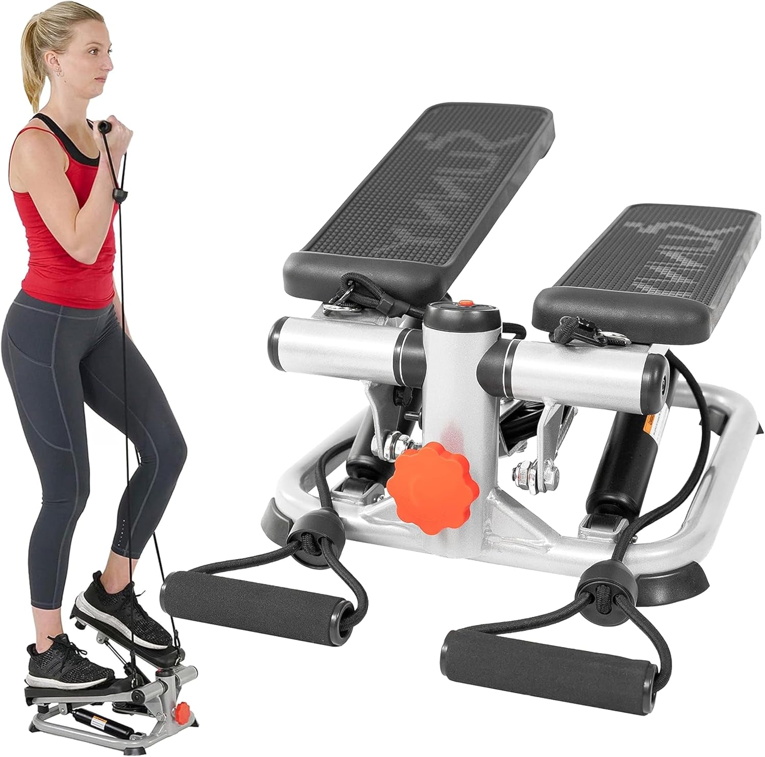 Elevate Your Home Workout: Mini Steppers with Full Body Cardio, Sunnyfit App Integration & Resistance Band
